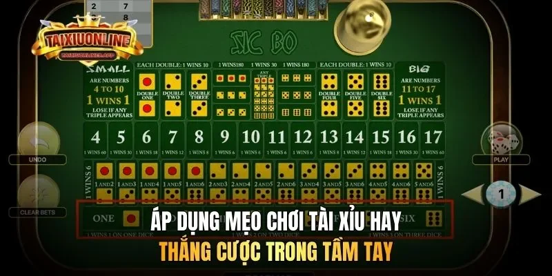 Áp dụng mẹo chơi tài xỉu hay thắng cược trong tầm tay